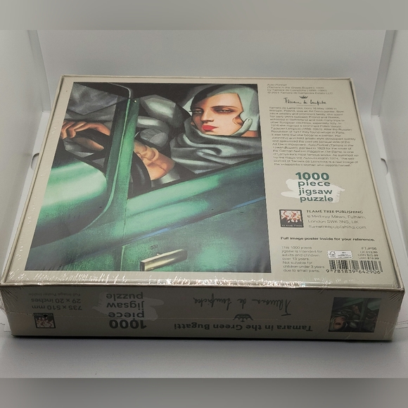 Adult Jigsaw Puzzle: Tamara in the Green Bugatti, 1929 (1000 Pieces) *NEW* - Picture 4 of 4